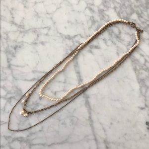 J. Crew Layered Pearl Necklace